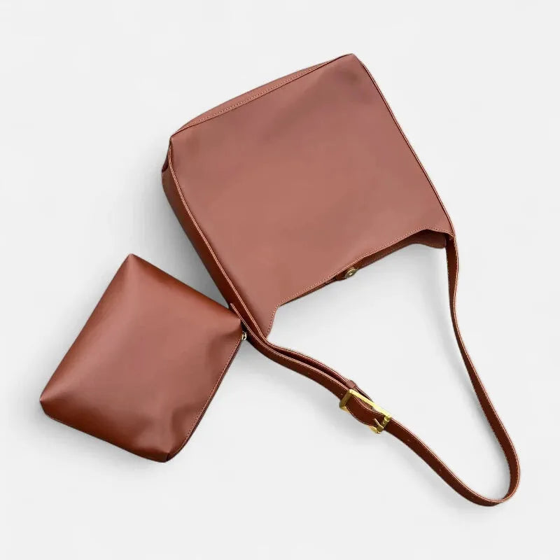 Sac à main bandoulière avec sa pochette assortie Léna