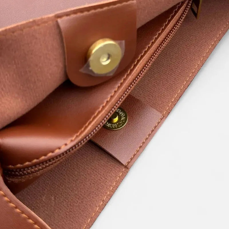Sac à main bandoulière avec sa pochette assortie Léna