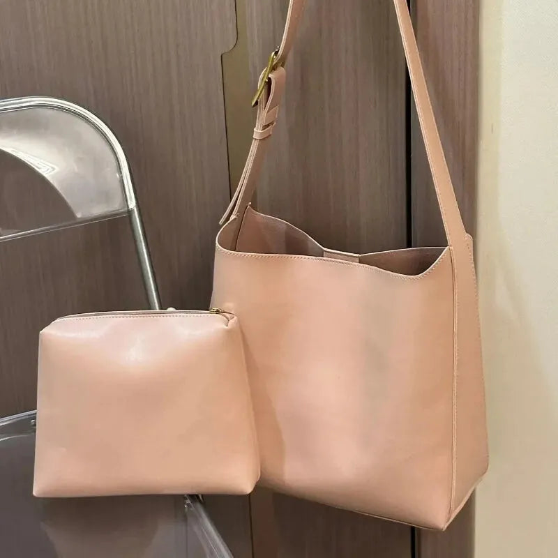 Sac à main bandoulière avec sa pochette assortie Léna