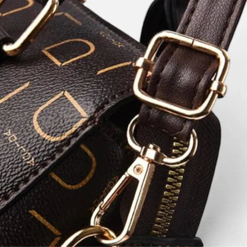 Sac à main bandoulière avec son charms chat doré Émilie