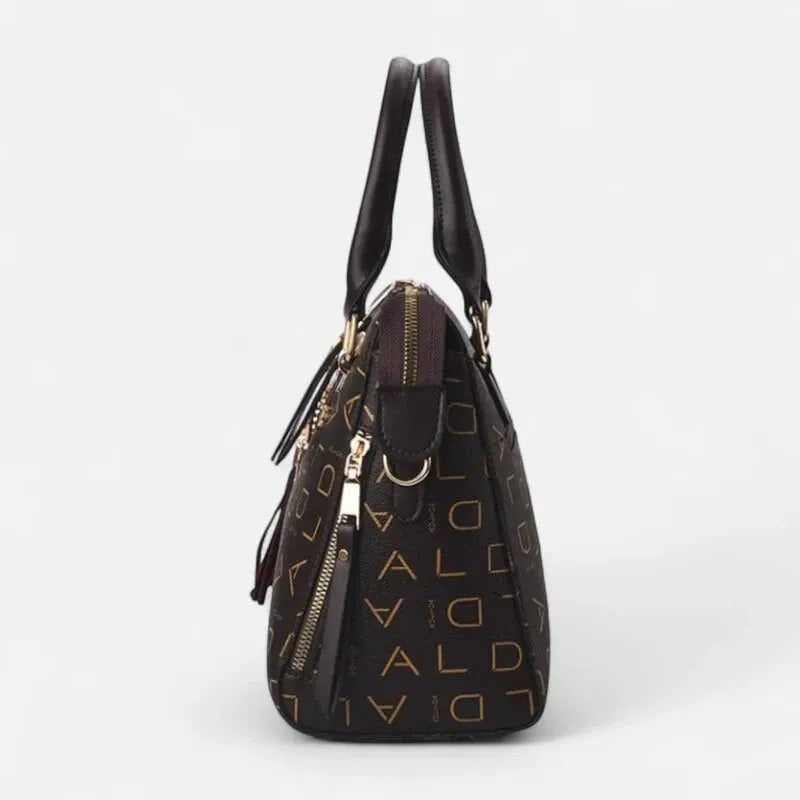 Sac à main bandoulière avec son charms chat doré Émilie