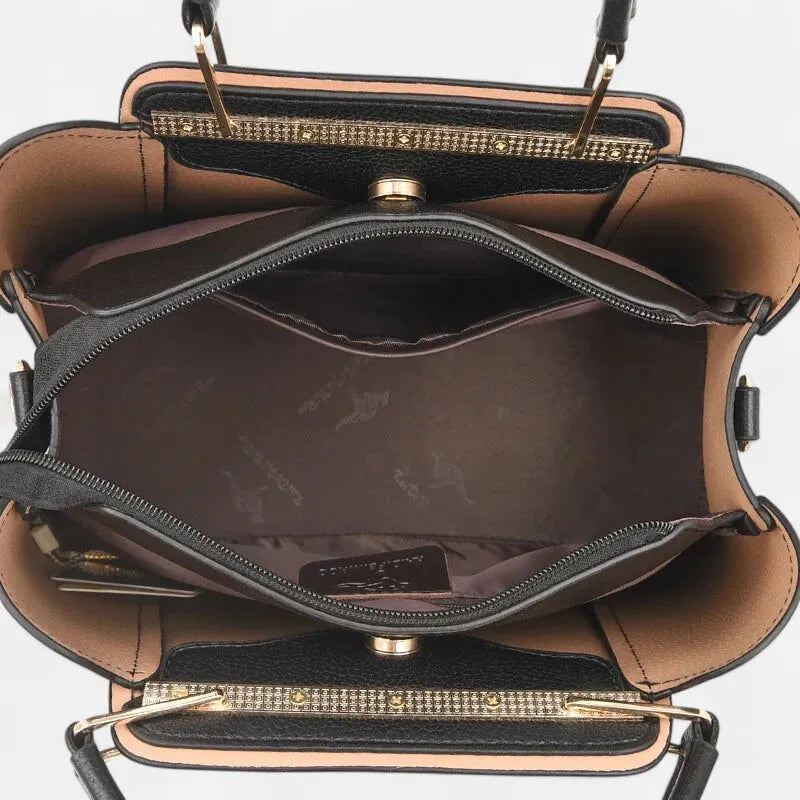 Sac à main bandoulière avec son charms doré Amandine