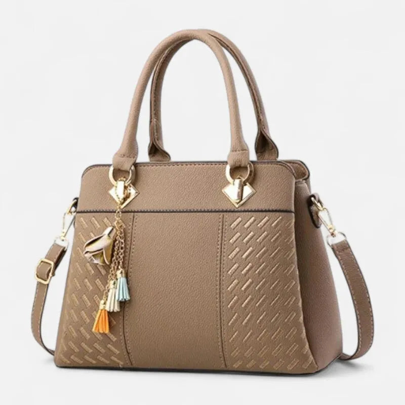 Sac à main bandoulière avec son charms doré assortie Morgane