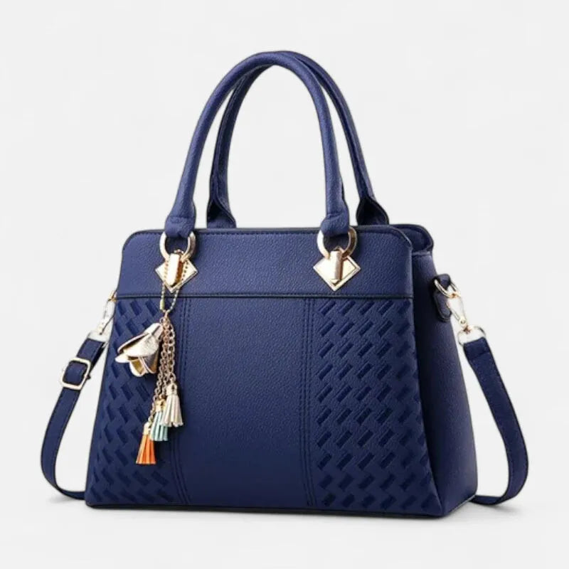 Sac à main bandoulière avec son charms doré assortie Morgane