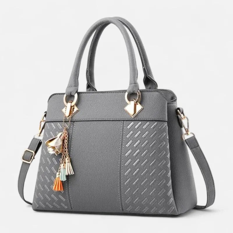 Sac à main bandoulière avec son charms doré assortie Morgane