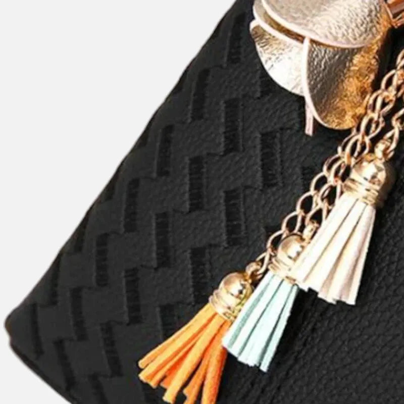 Sac à main bandoulière avec son charms doré assortie Morgane