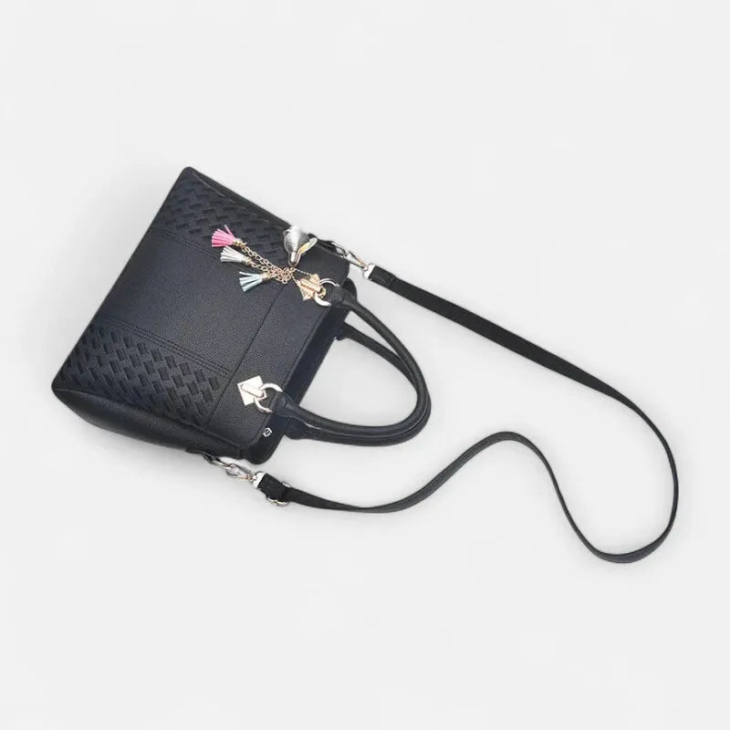 Sac à main bandoulière avec son charms doré assortie Morgane