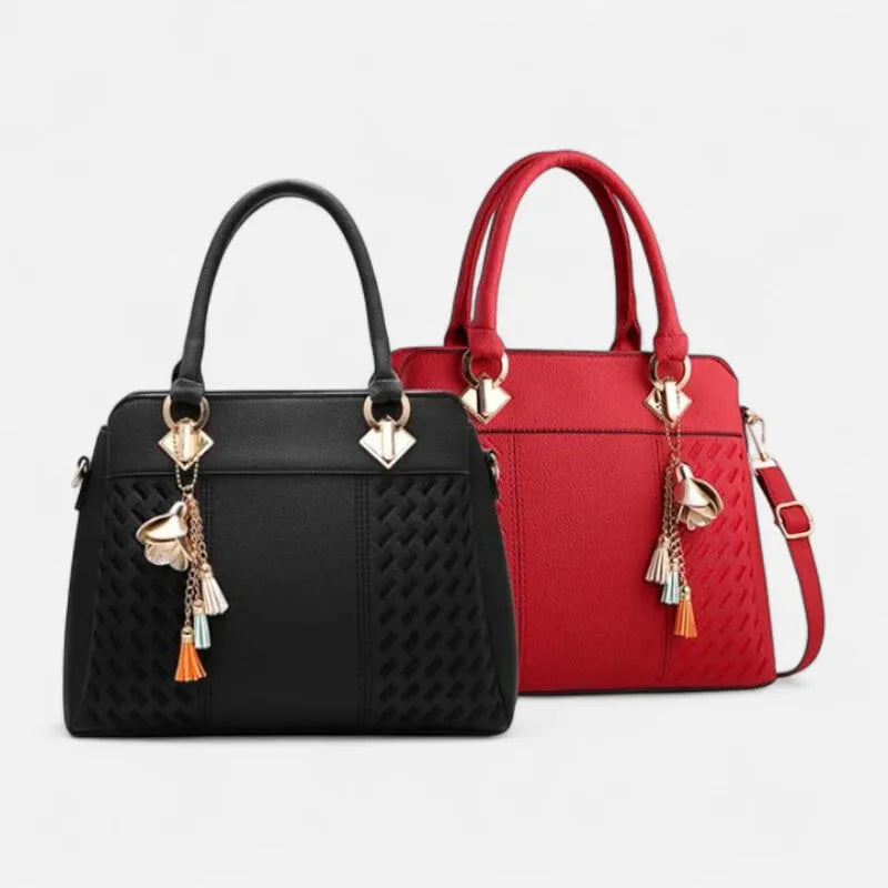 Sac à main bandoulière avec son charms doré assortie Morgane