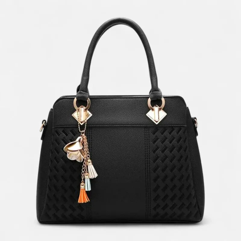 Sac à main bandoulière avec son charms doré assortie Morgane