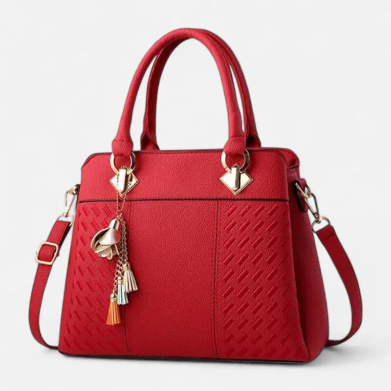 Sac à main bandoulière avec son charms doré assortie Morgane