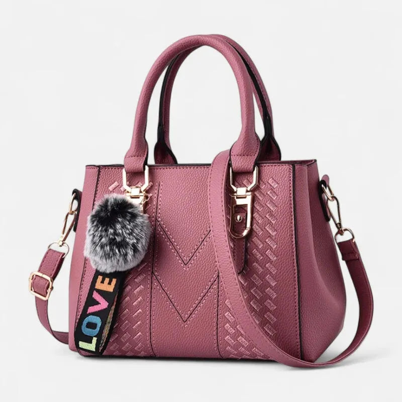 Sac à main bandoulière avec son charms pompon Aurore