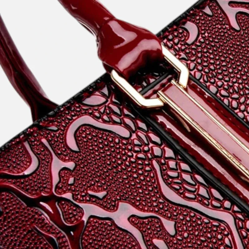Sac à main bandoulière chic brillant et texturé Clara