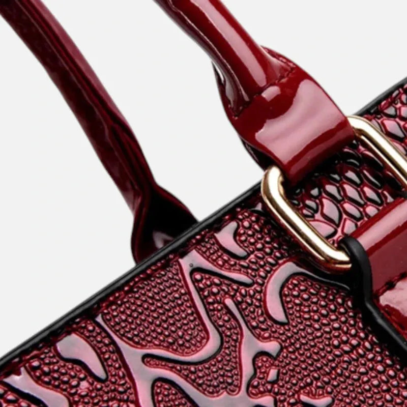 Sac à main bandoulière chic brillant et texturé Clara