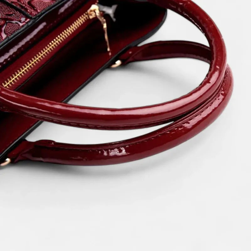 Sac à main bandoulière chic brillant et texturé Clara