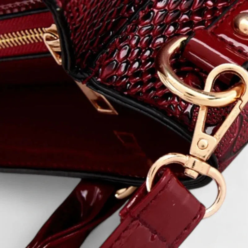 Sac à main bandoulière chic brillant et texturé Clara