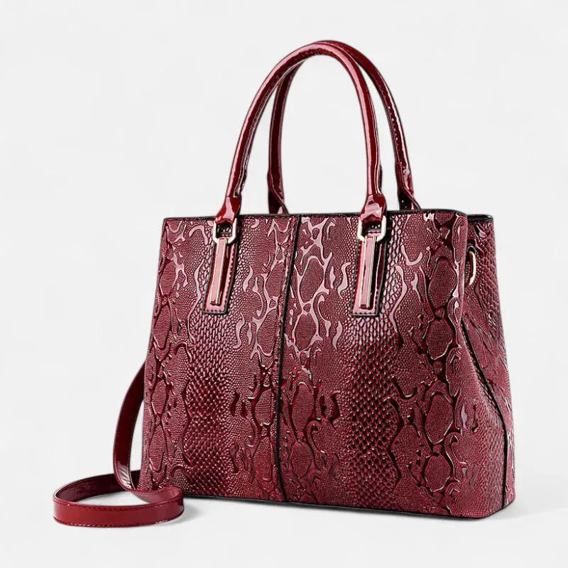 Sac à main bandoulière chic brillant et texturé Clara