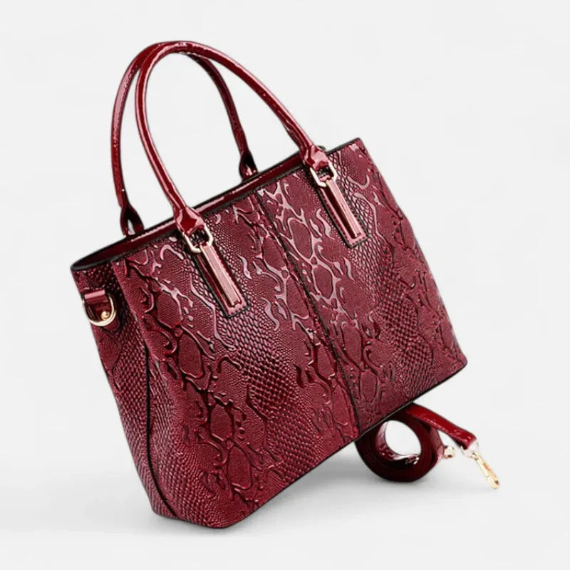 Sac à main bandoulière chic brillant et texturé Clara