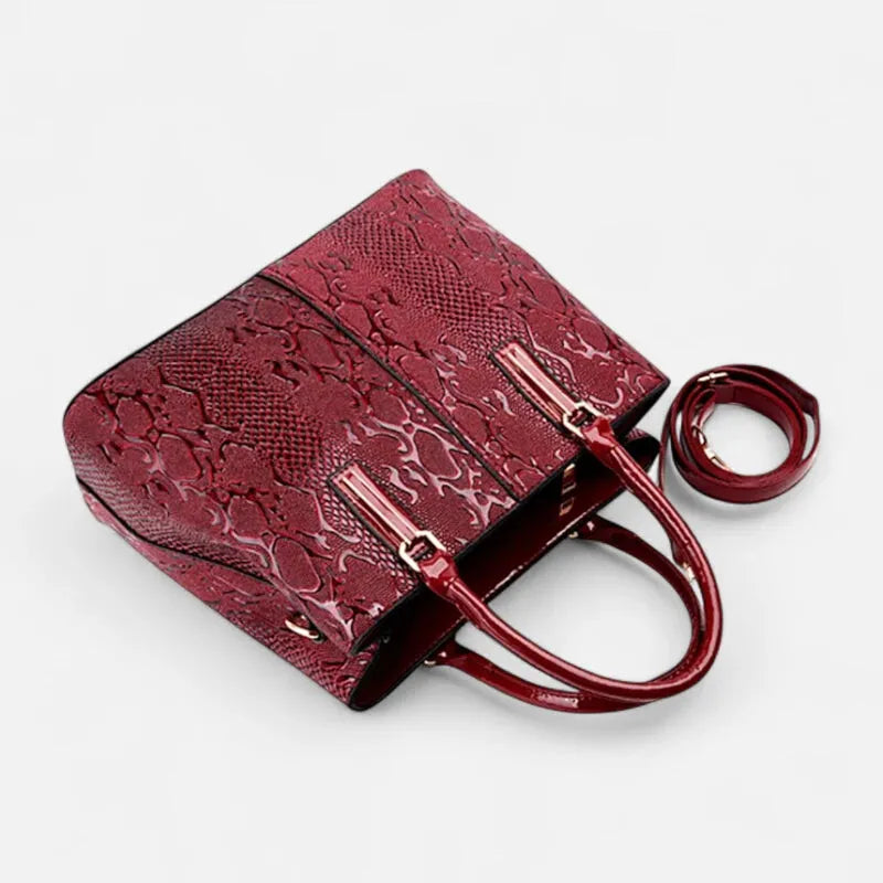 Sac à main bandoulière chic brillant et texturé Clara