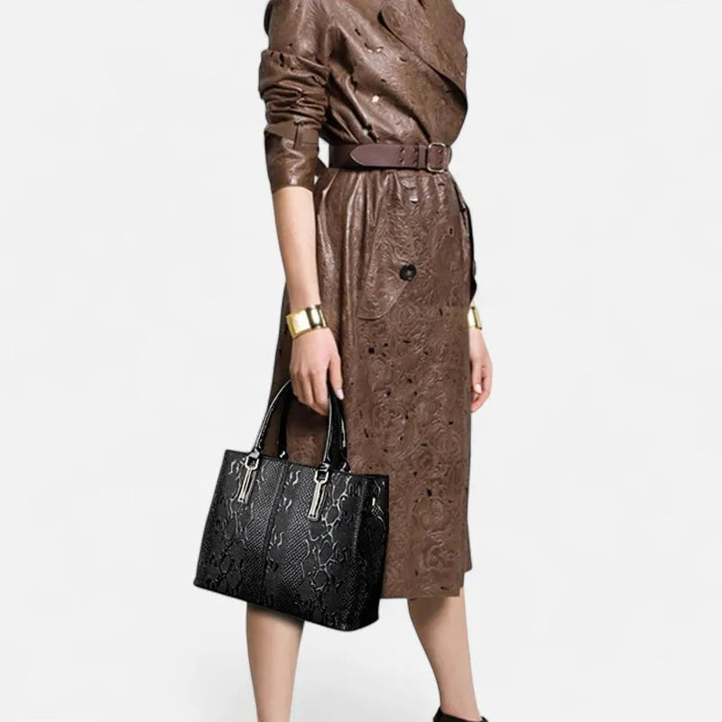 Sac à main bandoulière chic brillant et texturé Clara