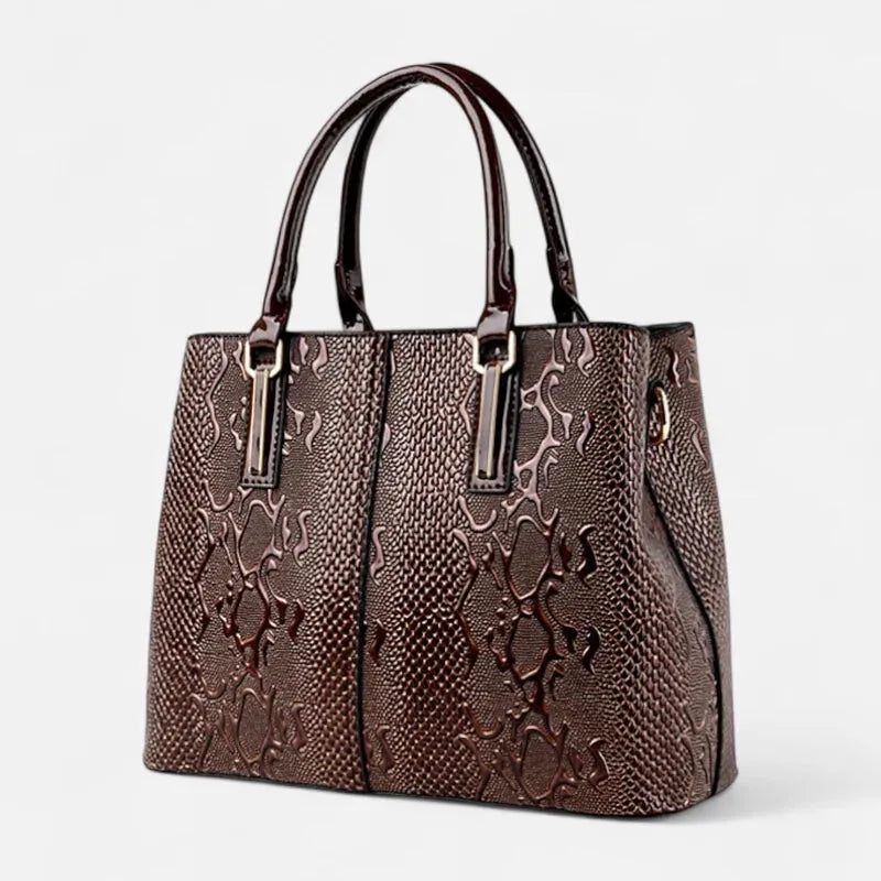 Sac à main bandoulière chic brillant et texturé Clara