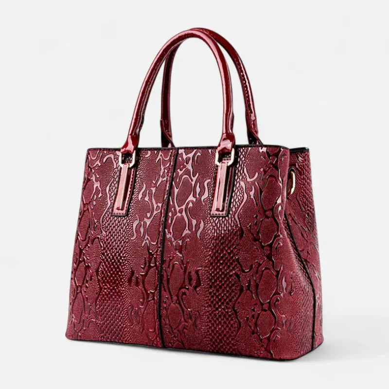 Sac à main bandoulière chic brillant et texturé Clara
