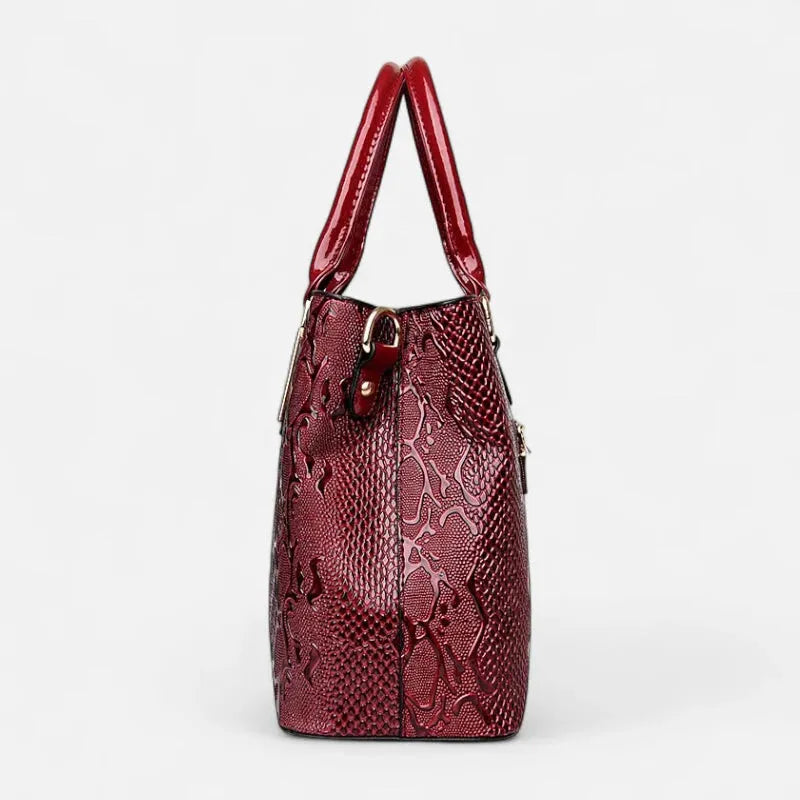 Sac à main bandoulière chic brillant et texturé Clara
