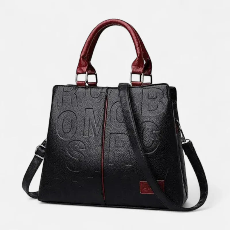 Sac à main bandoulière en relief bicolore Chiara