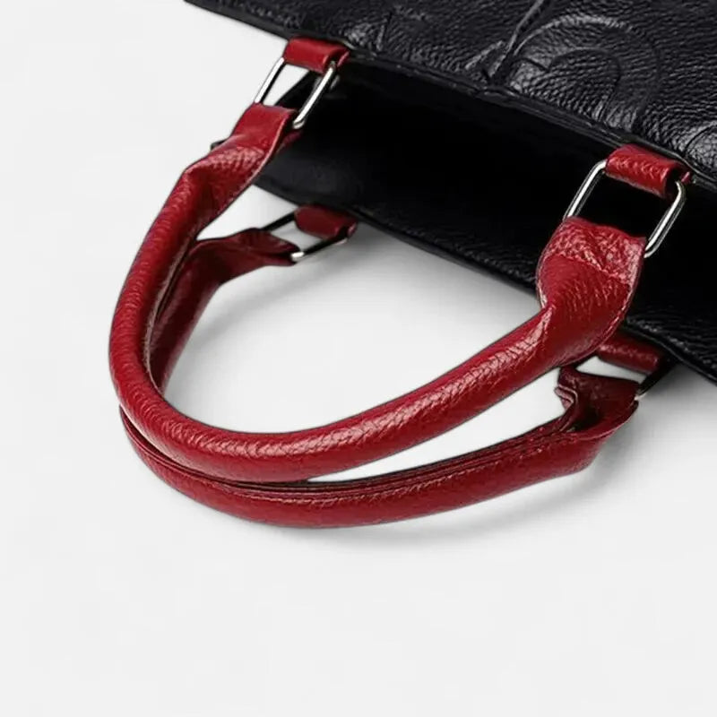 Sac à main bandoulière en relief bicolore Chiara