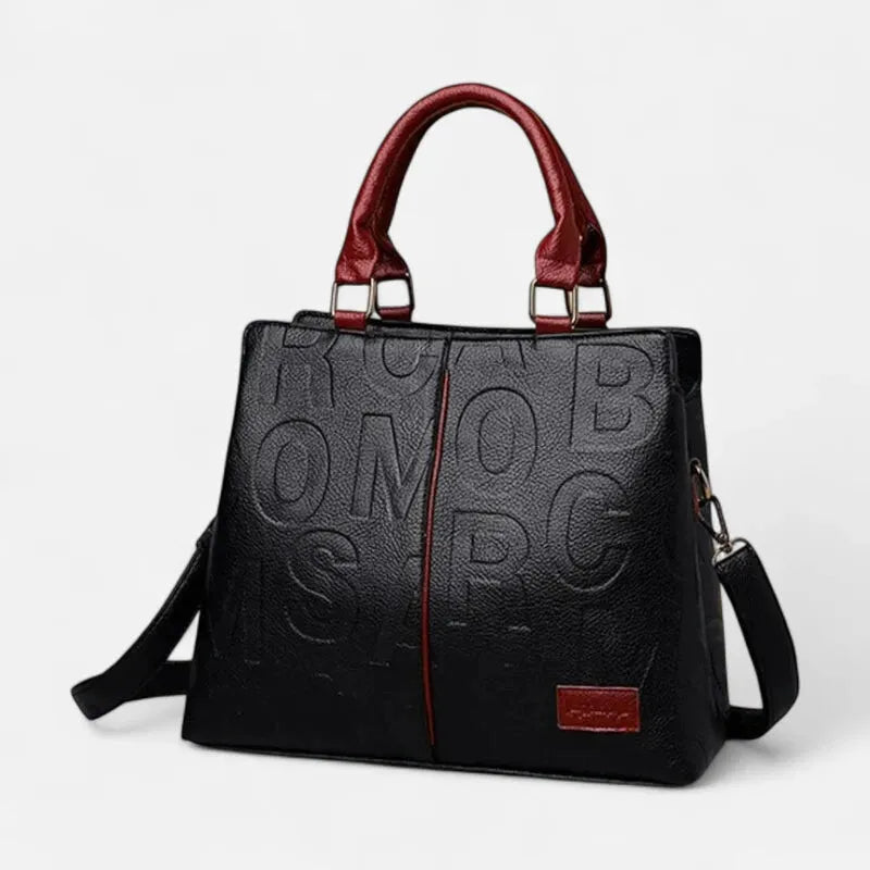 Sac à main bandoulière en relief bicolore Chiara