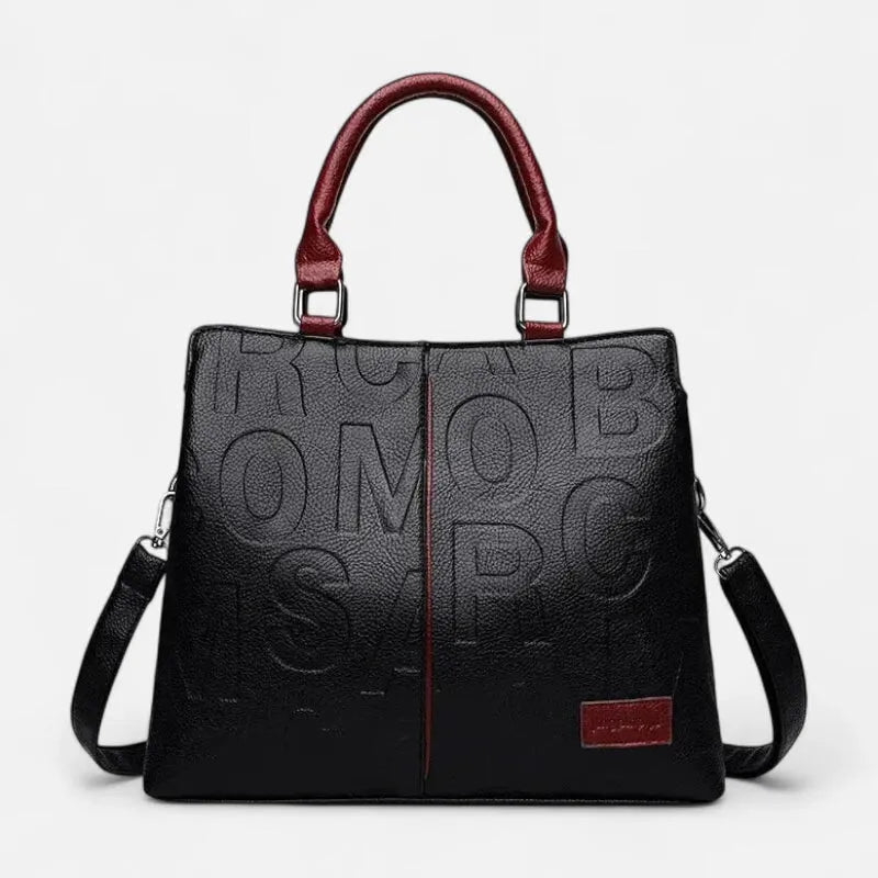 Sac à main bandoulière en relief bicolore Chiara