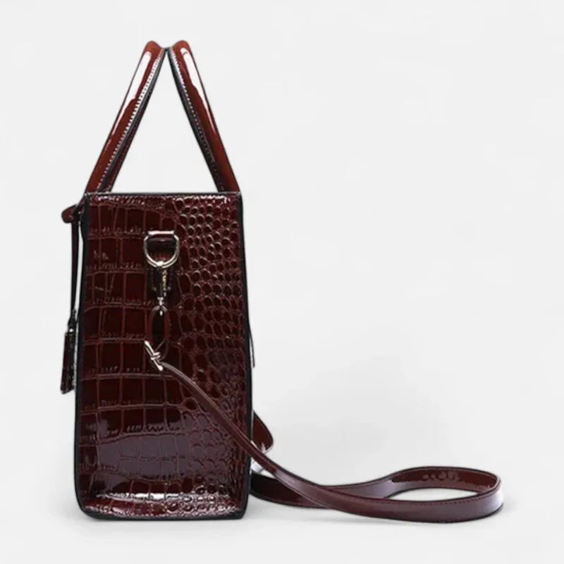 Sac à main bandoulière imitation croco Isabelle