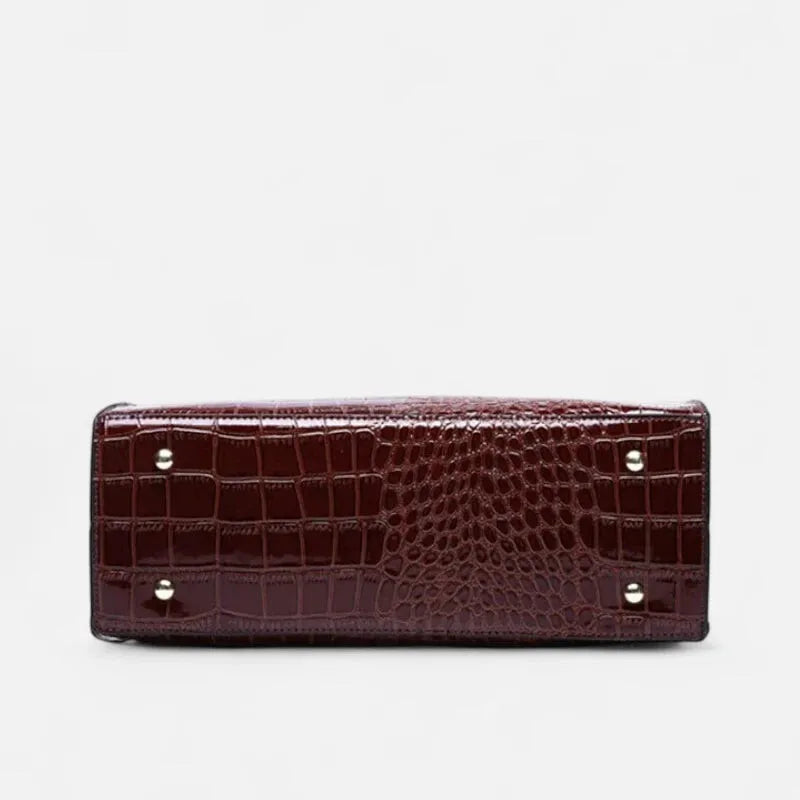 Sac à main bandoulière imitation croco Isabelle