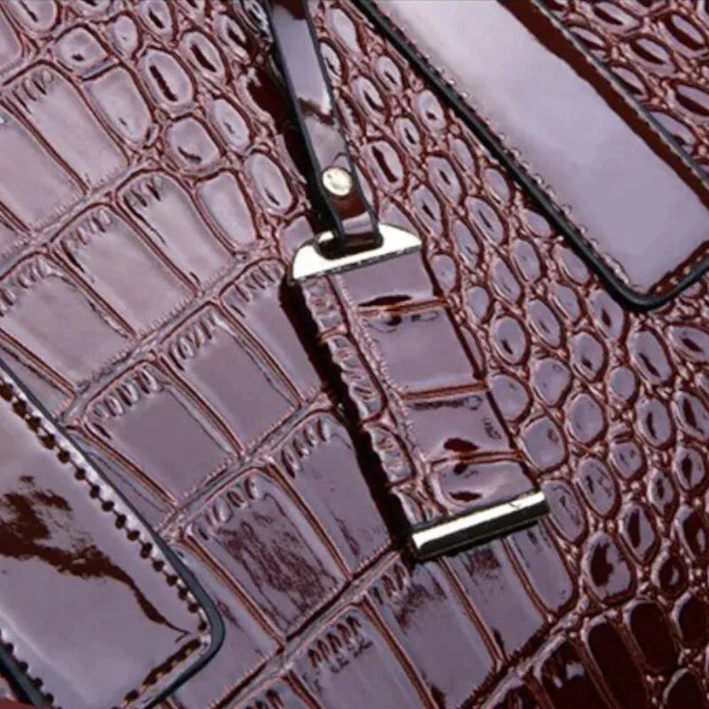 Sac à main bandoulière imitation croco Isabelle