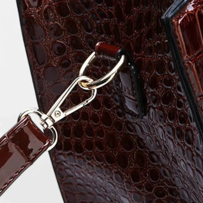 Sac à main bandoulière imitation croco Isabelle