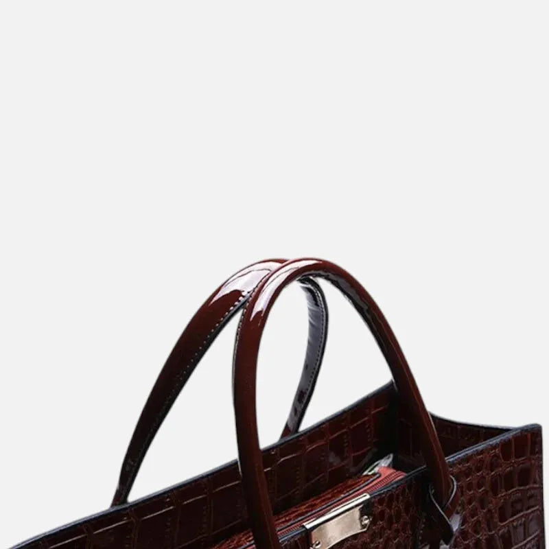 Sac à main bandoulière imitation croco Isabelle