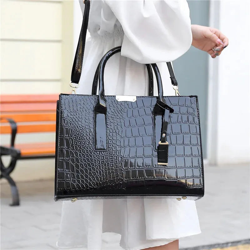 Sac à main bandoulière imitation croco Isabelle