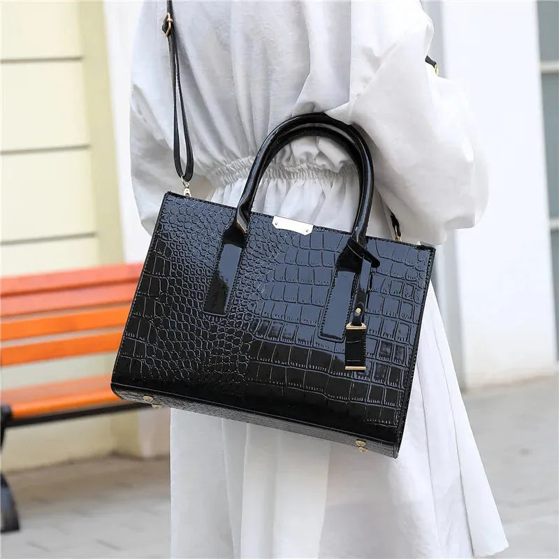 Sac à main bandoulière imitation croco Isabelle