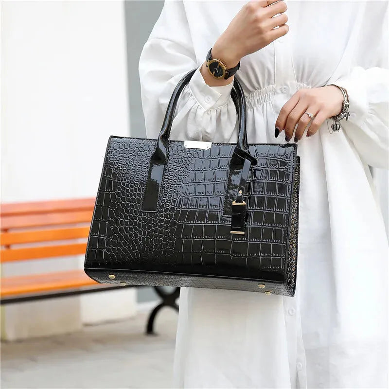 Sac à main bandoulière imitation croco Isabelle
