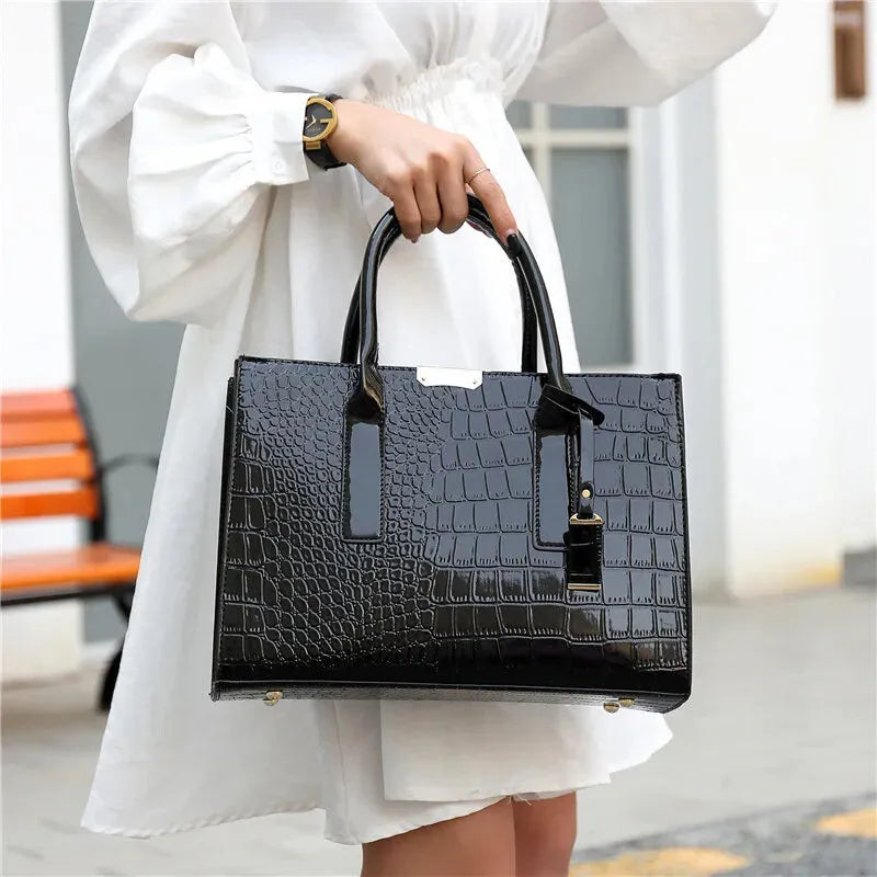 Sac à main bandoulière imitation croco Isabelle