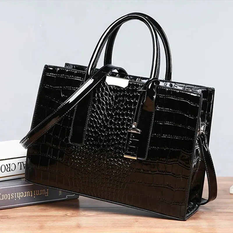 Sac à main bandoulière imitation croco Isabelle