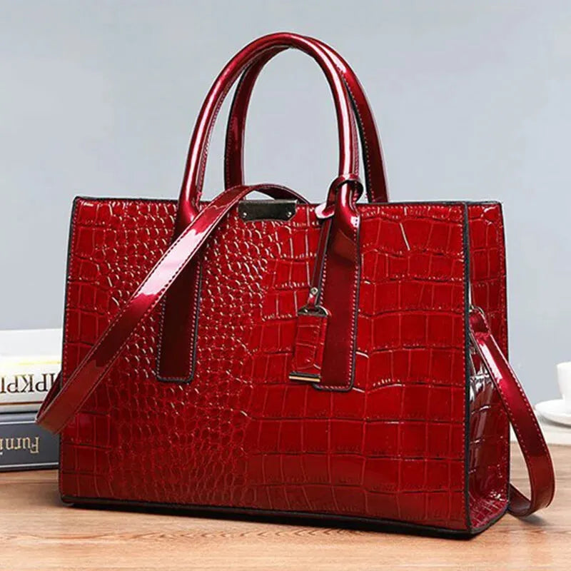 Sac à main bandoulière imitation croco Isabelle