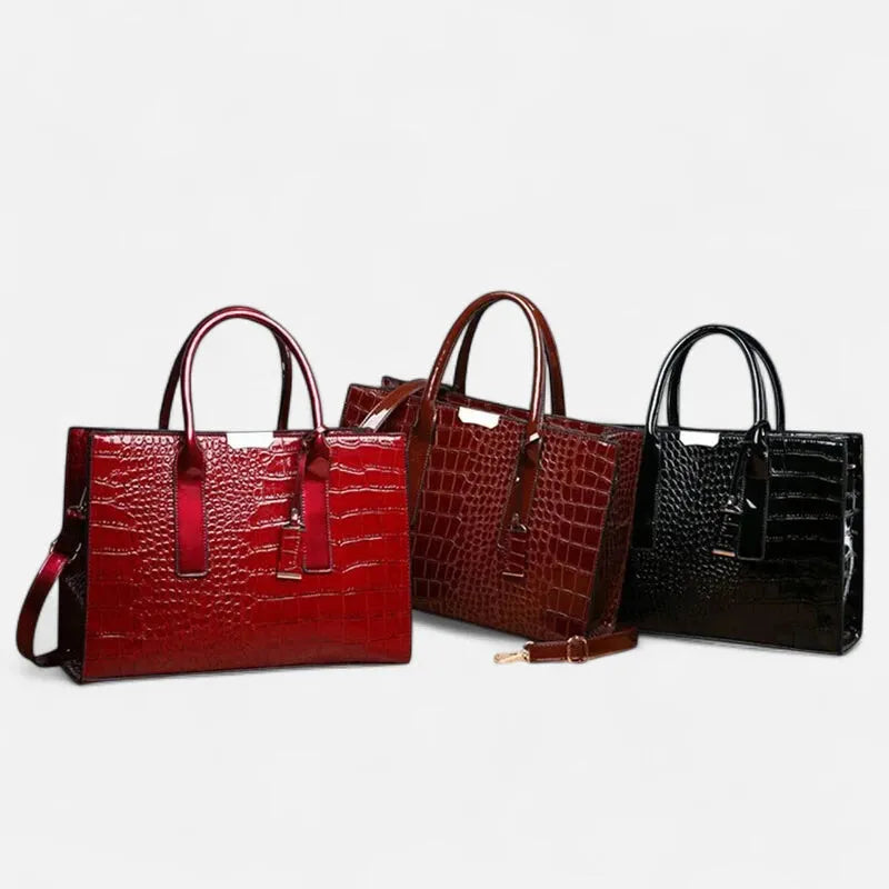 Sac à main bandoulière imitation croco Isabelle
