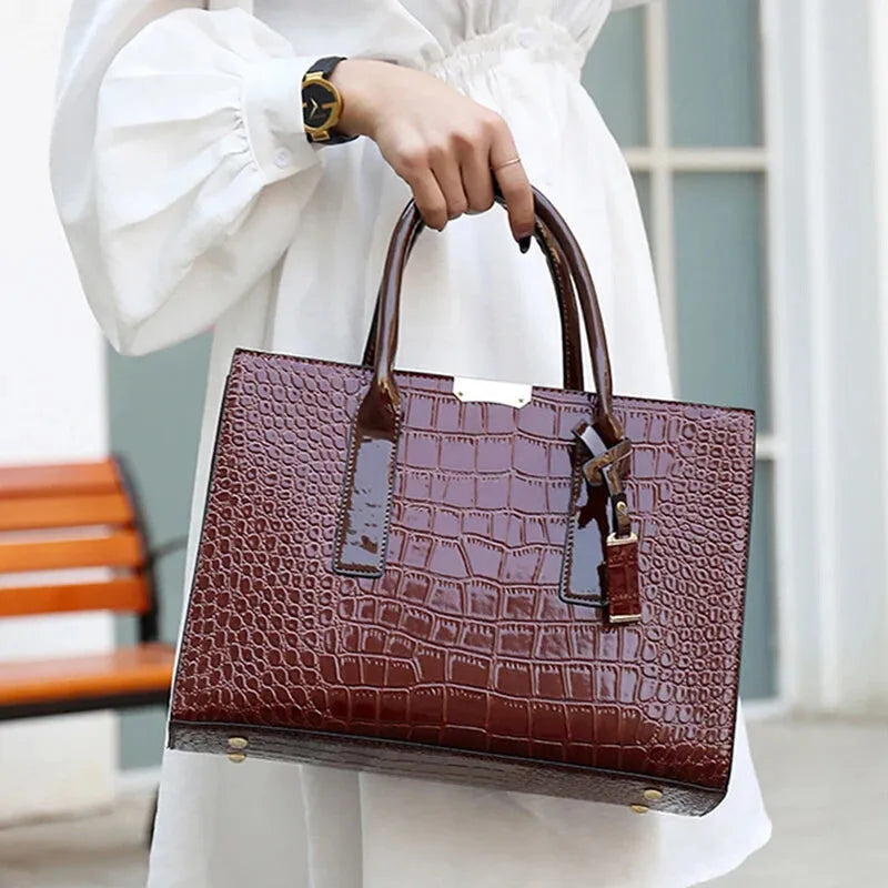 Sac à main bandoulière imitation croco Isabelle