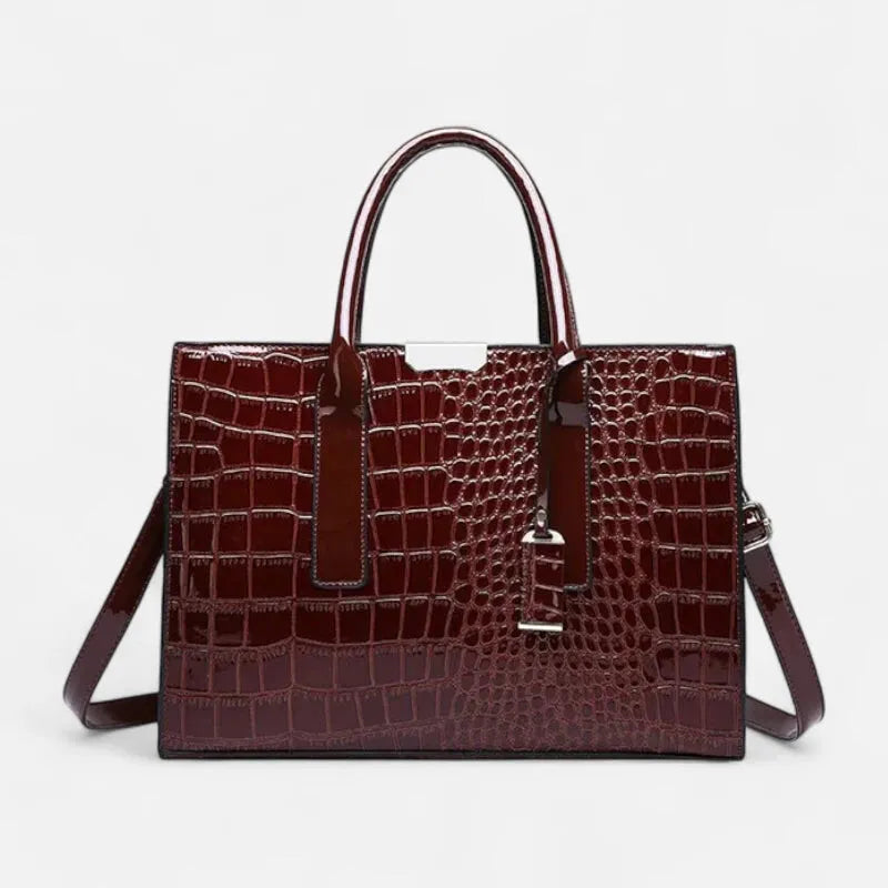 Sac à main bandoulière imitation croco Isabelle