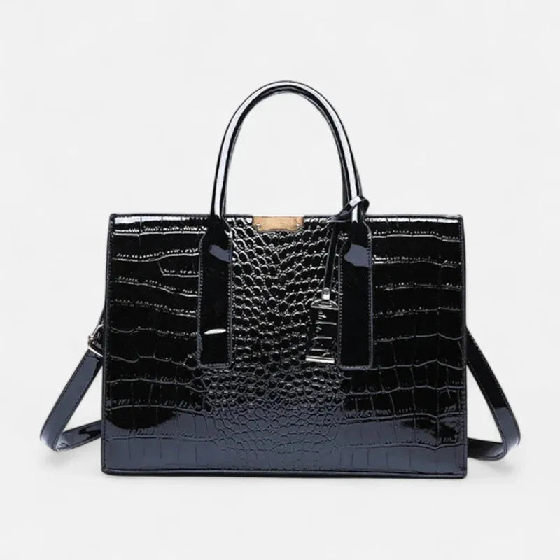 Sac à main bandoulière imitation croco Isabelle