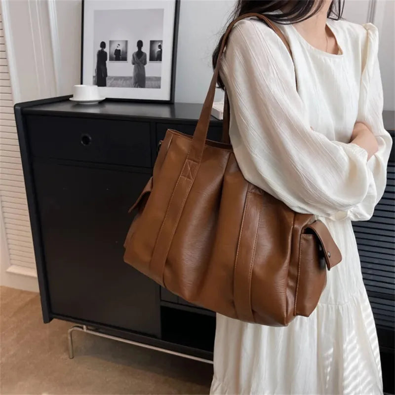 Sac à main bandoulière rétro de cours souple Naïma