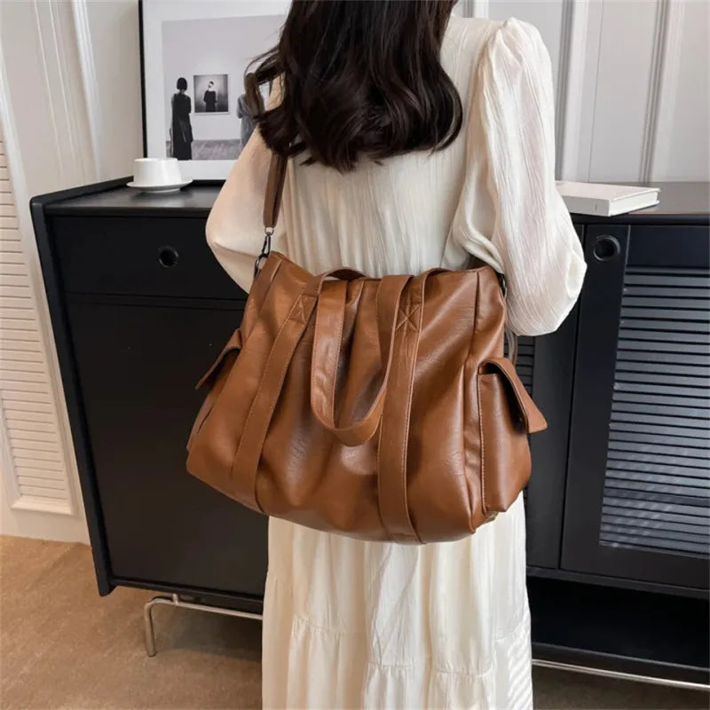 Sac à main bandoulière rétro de cours souple Naïma