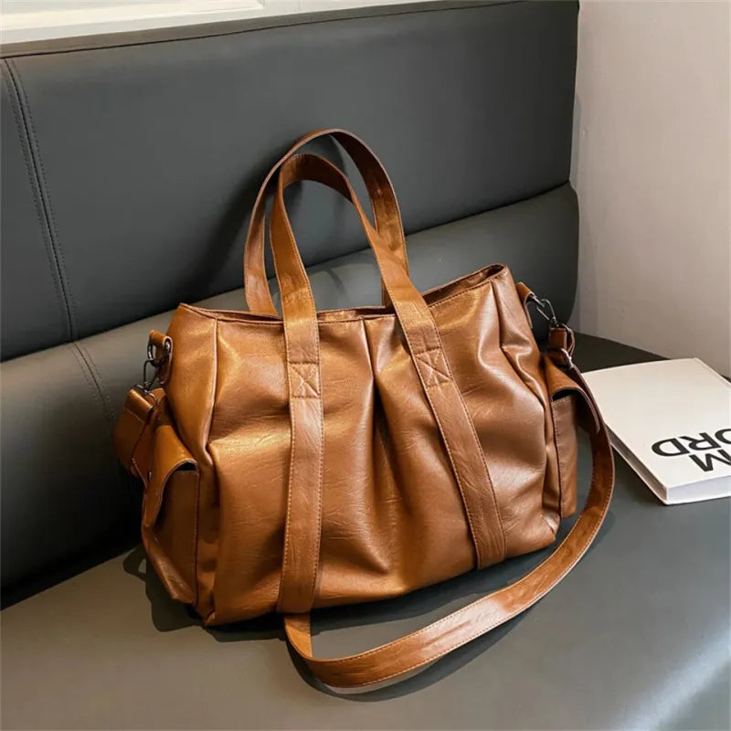 Sac à main bandoulière rétro de cours souple Naïma