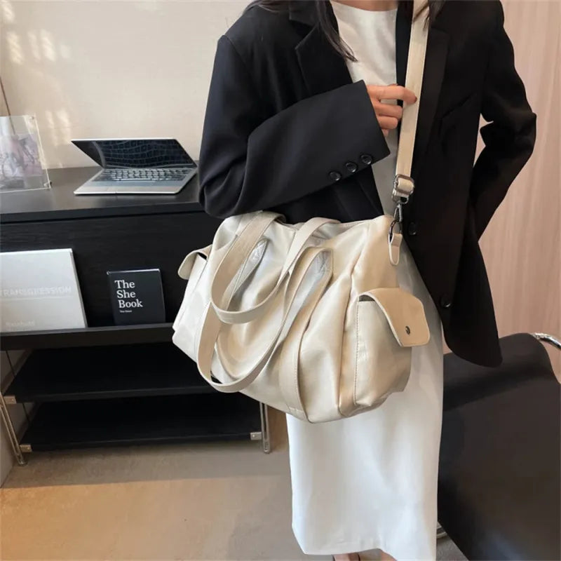 Sac à main bandoulière rétro de cours souple Naïma