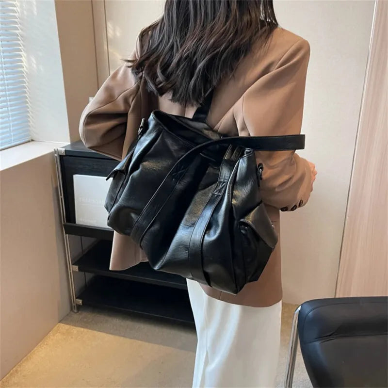 Sac à main bandoulière rétro de cours souple Naïma